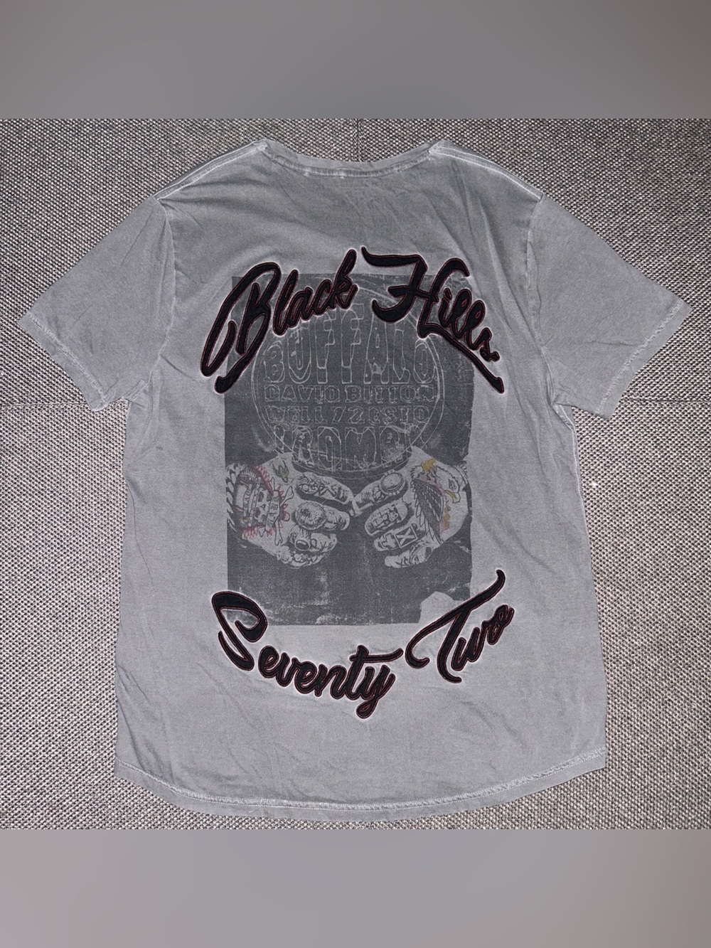 Vintage Y2K Black Hills South Dakota Embroidered Grunge T Shirt